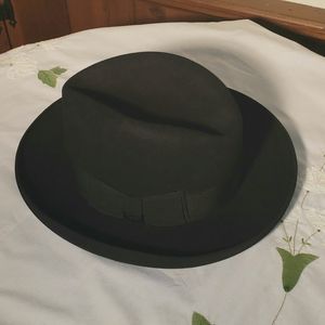 Vintage BORSALINO Zenit black fedora Italy